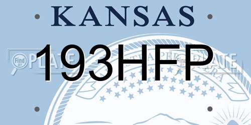 193HFP Kansas License Plate