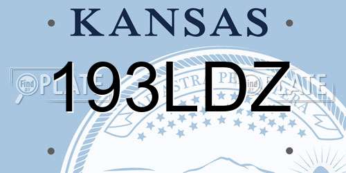 193LDZ Kansas License Plate