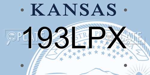 193LPX Kansas License Plate