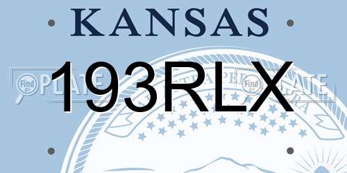 193RLX Kansas License Plate