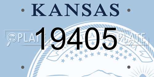 19405 Kansas License Plate