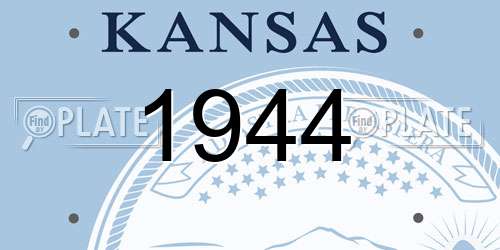 1944 Kansas License Plate