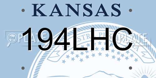 194LHC Kansas License Plate