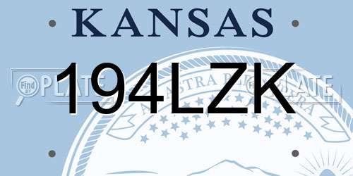 194LZK Kansas License Plate