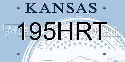 195HRT Kansas License Plate