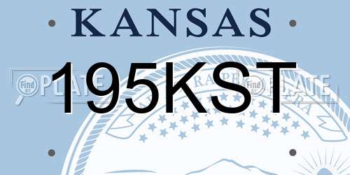 195KST Kansas License Plate