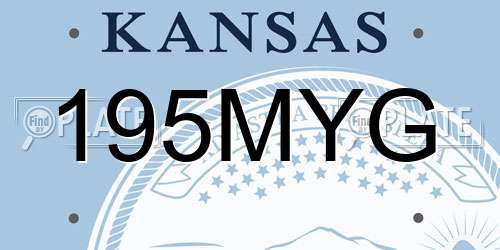195MYG Kansas License Plate