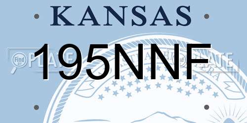 195NNF Kansas License Plate