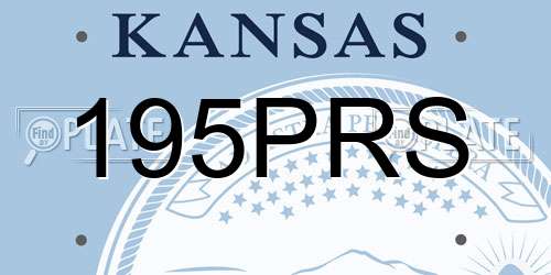 195PRS Kansas License Plate