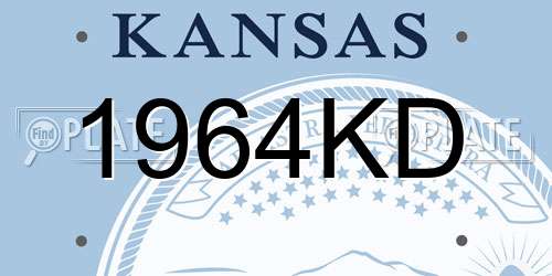 1964KD Kansas License Plate
