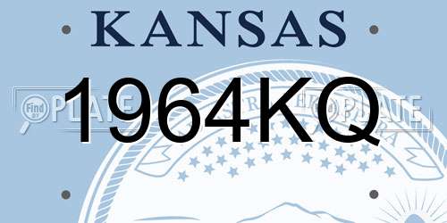 1964KQ Kansas License Plate