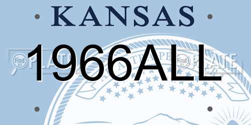 1966ALL Kansas License Plate