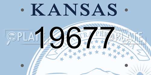 19677 Kansas License Plate