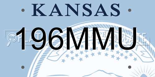 196MMU Kansas License Plate