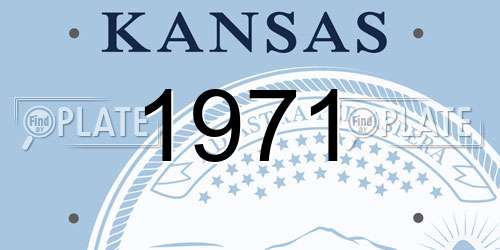 1971 Kansas License Plate