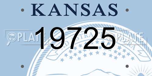 19725 Kansas License Plate
