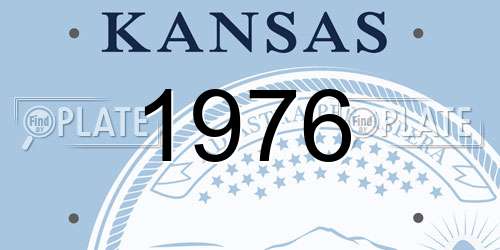 1976 Kansas License Plate
