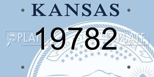 19782 Kansas License Plate