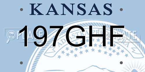 197GHF Kansas License Plate