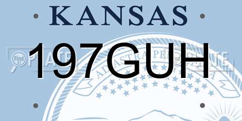 197GUH Kansas License Plate
