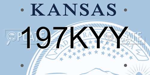 197KYY Kansas License Plate