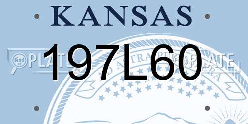 197L60 Kansas License Plate