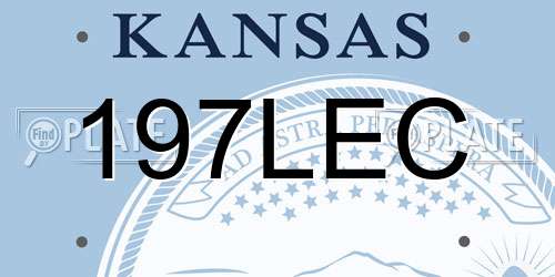 197LEC Kansas License Plate