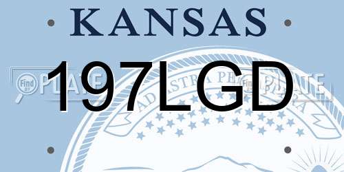 197LGD Kansas License Plate