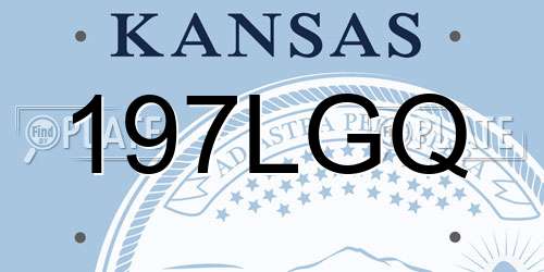 197LGQ Kansas License Plate