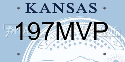 197MVP Kansas License Plate