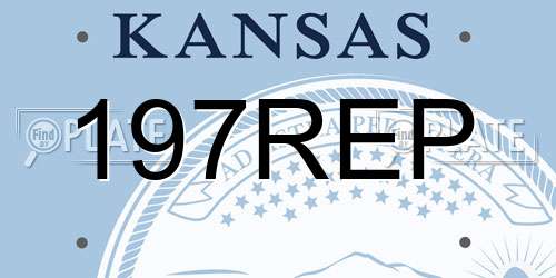 197REP Kansas License Plate