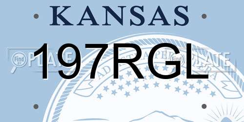 197RGL Kansas License Plate