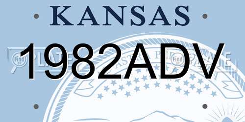 1982ADV Kansas License Plate