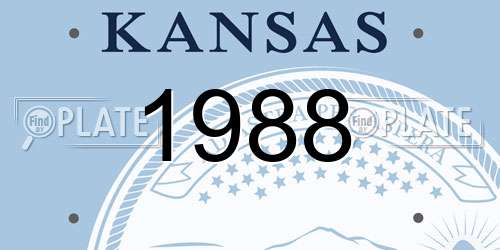 1988 Kansas License Plate