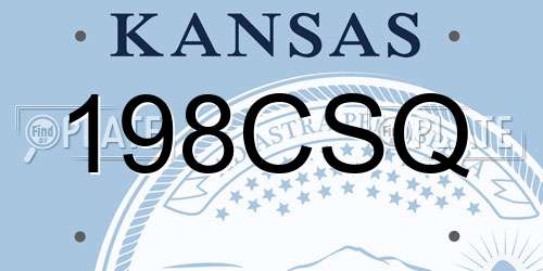 198CSQ Kansas License Plate
