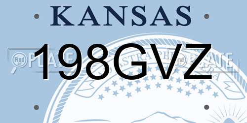 198GVZ Kansas License Plate
