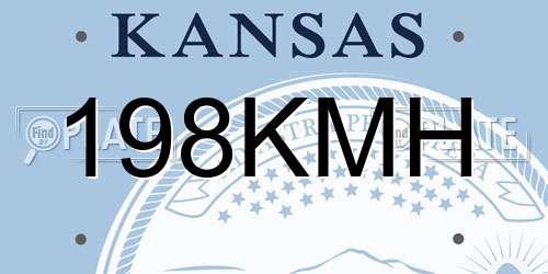 198KMH Kansas License Plate