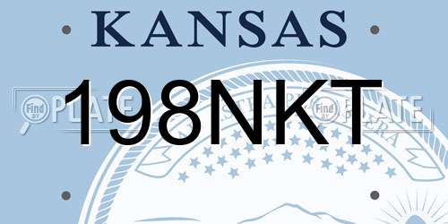 198NKT Kansas License Plate