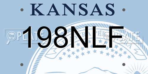 198NLF Kansas License Plate