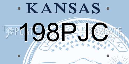 198PJC Kansas License Plate
