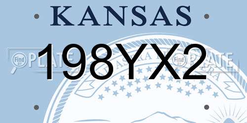 198YX2 Kansas License Plate