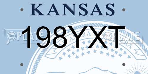 198YXT Kansas License Plate