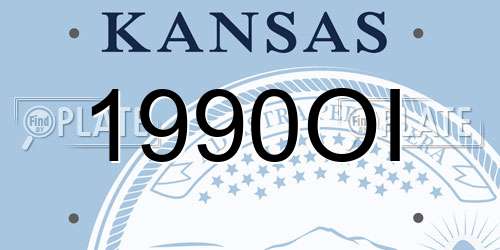 1990OI Kansas License Plate