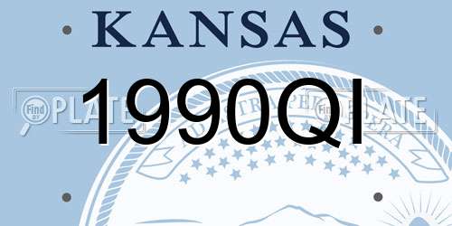 1990QI Kansas License Plate
