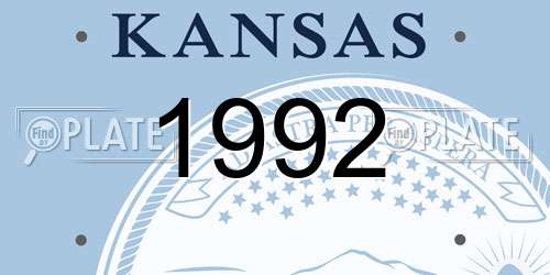 1992 Kansas License Plate