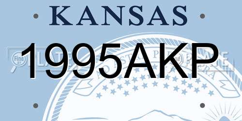 1995AKP Kansas License Plate