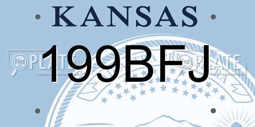 199BFJ Kansas License Plate