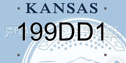 199DD1 Kansas License Plate
