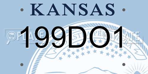 199DO1 Kansas License Plate