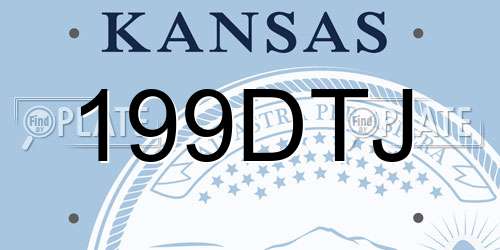 199DTJ Kansas License Plate